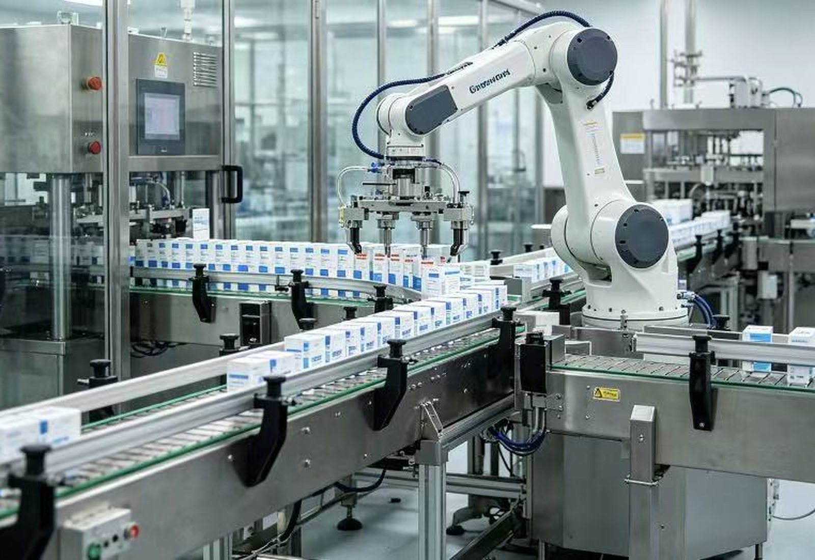 Automated pharmaceutical production line