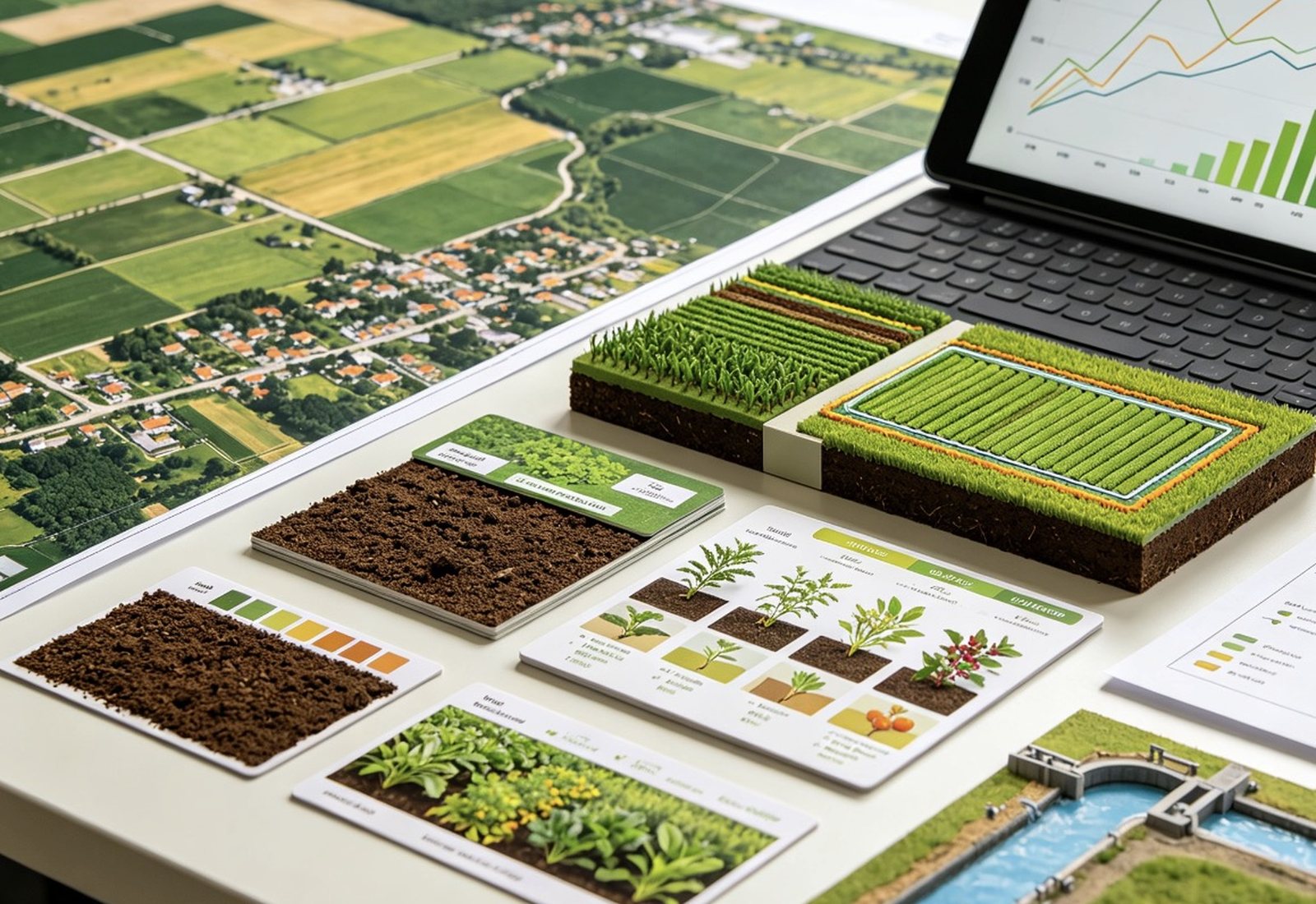 Agricultural industry planning with soil and crop analysis